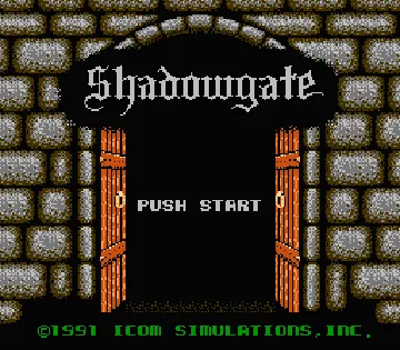 Shadowgate (Europe) screen shot title